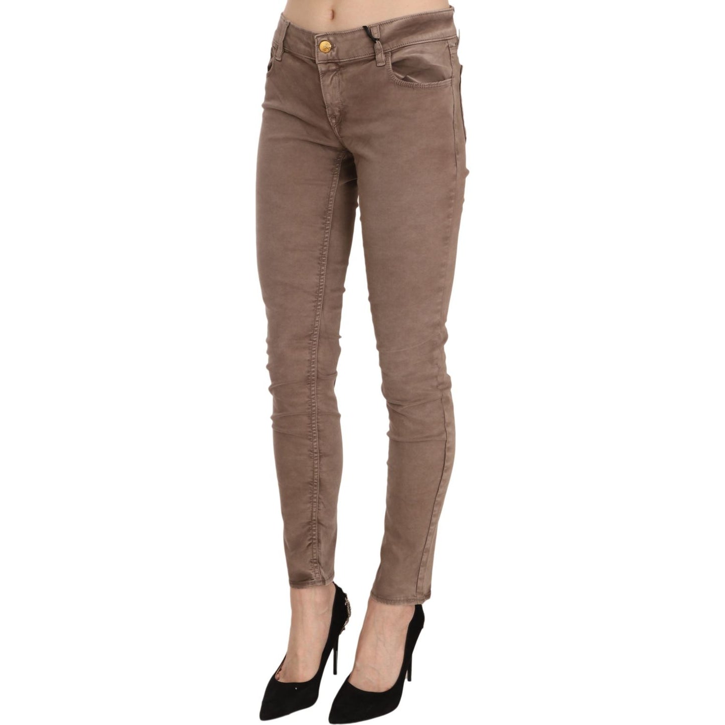 CYCLE Brown Low Waist Slim Fit Skinny Pants CYCLE