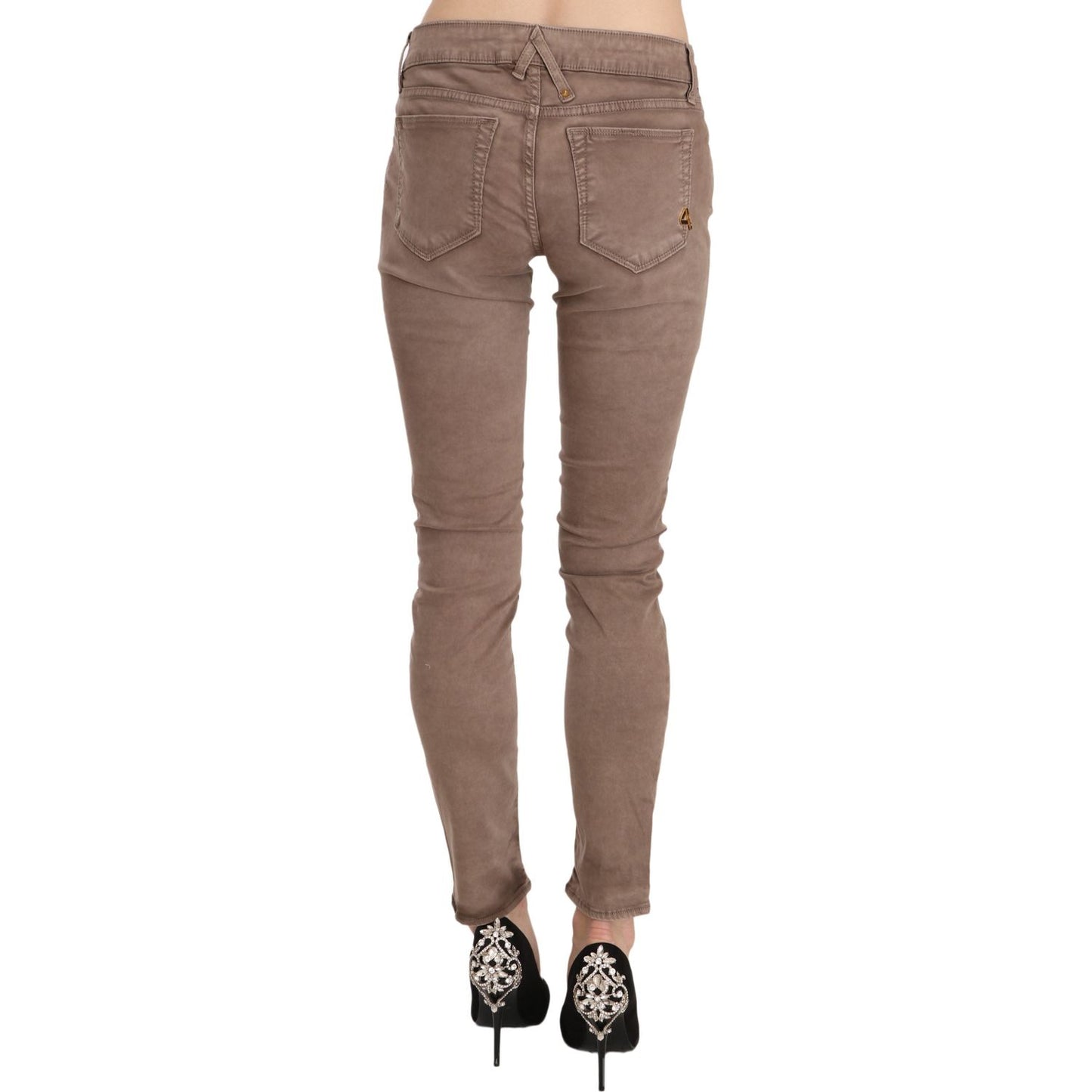 CYCLE Brown Low Waist Slim Fit Skinny Pants CYCLE
