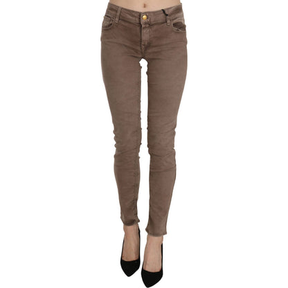 CYCLE Brown Low Waist Slim Fit Skinny Pants CYCLE