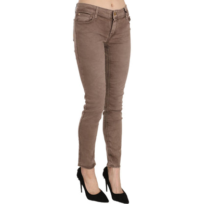 CYCLE Brown Low Waist Slim Fit Skinny Pants CYCLE