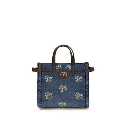 Valentino Garavani Blue Cotton Handbag