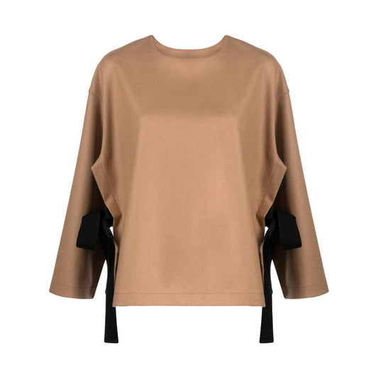 Erika Cavallini Semi-Couture Top Camel E3WM06NARAU45