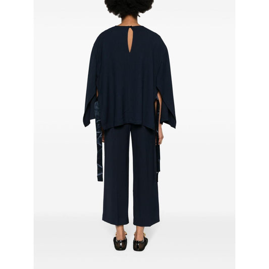 Erika Cavallini Semi-Couture Top Blue P4SR02K69