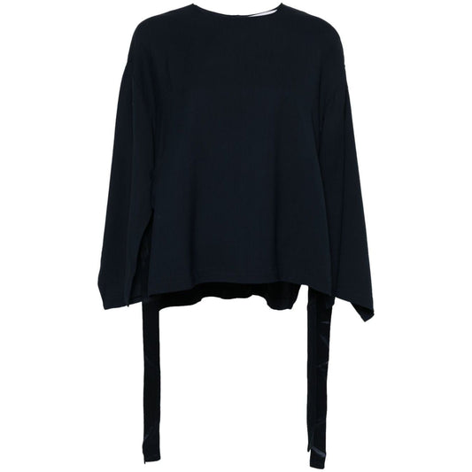 Erika Cavallini Semi-Couture Top Blue P4SR02K69