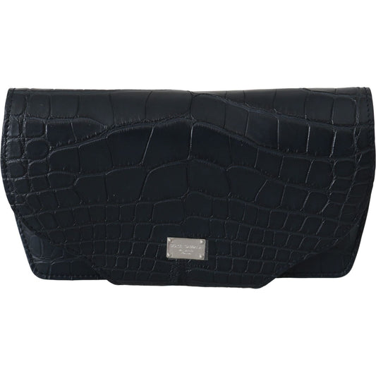 Dolce & Gabbana Blue Crocodile Eyewear Sunglasses Case Cover Pouch VAS8610