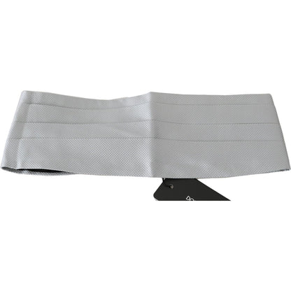 Dolce & Gabbana Gray Men Waist Belt 100% Silk Cummerbund