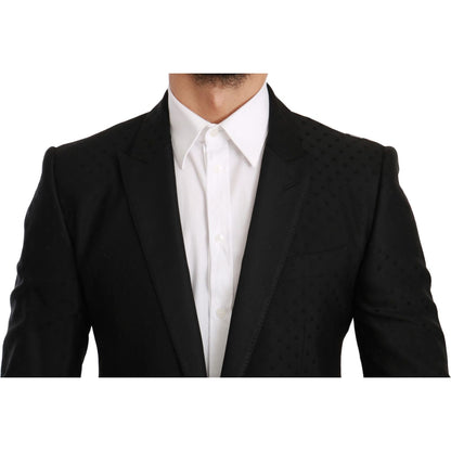 Dolce & Gabbana Black Slim Fit Coat Jacket MARTINI Blazer