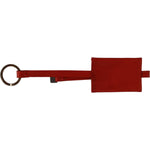Costume National Red Leather Branded Logo Keyring Keychain SMY7056