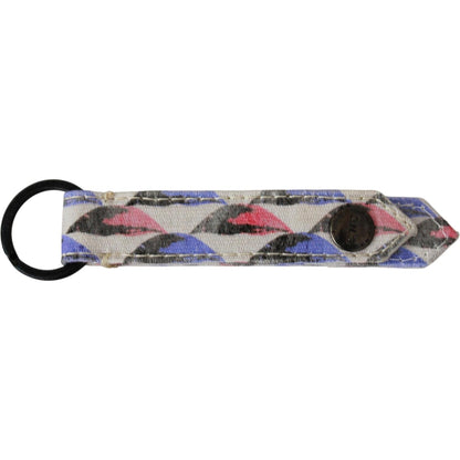Costume National White Ring Branded Textile Keychain 1728,67345645728,Accessories,Costume National,Keychains - Men - Accessories,Keychains - Other Accessories - Accessories,Material: Metal,Men,Men - Accessories,New with tags,Other Accessories - Accessorie