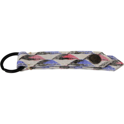Costume National White Ring Branded Textile Keychain 1728,67345645728,Accessories,Costume National,Keychains - Men - Accessories,Keychains - Other Accessories - Accessories,Material: Metal,Men,Men - Accessories,New with tags,Other Accessories - Accessorie