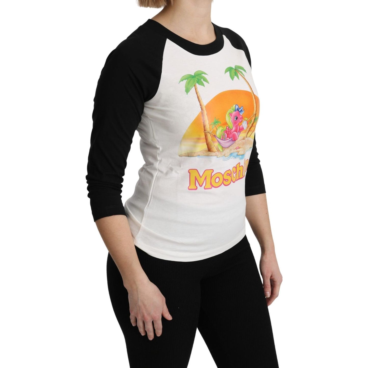 Moschino White Cotton T-shirt My Little Pony Top Tshirt TSH5086-36