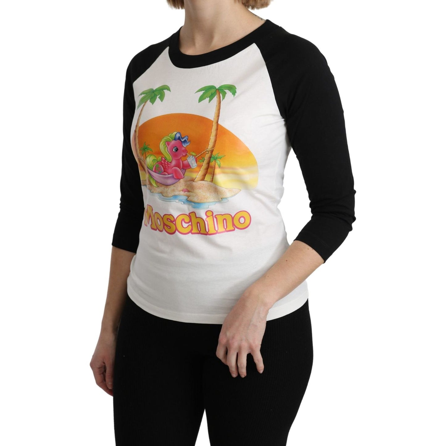 Moschino White Cotton T-shirt My Little Pony Top Tshirt TSH5086-36