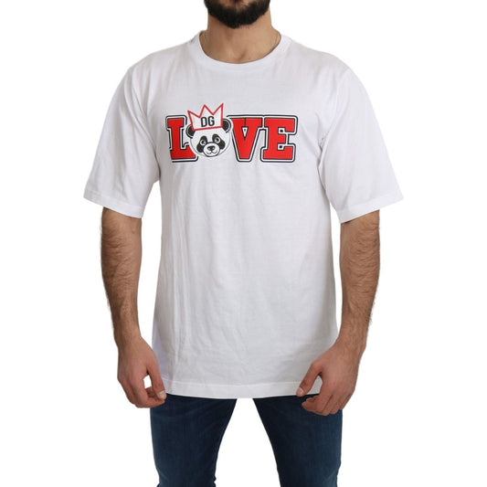 Dolce & Gabbana White Love Panda Print Top T-shirt TSH4955-44