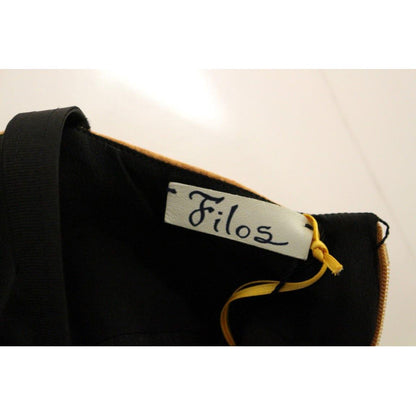 FILOS Black Bronze Silk Sleeveless Above Sheath Dress FILOS