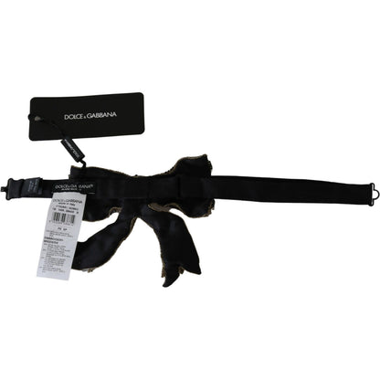 Dolce & Gabbana Gold Crystal Beaded Sequined 100% Silk Catwalk Necklace Dolce & Gabbana