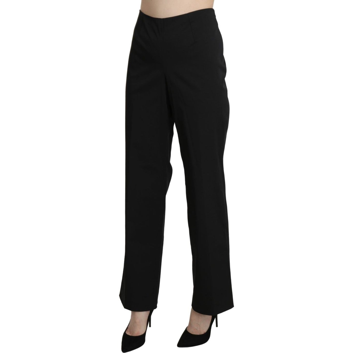 BENCIVENGA Black High Waist Straight Dress Trouser Pants BENCIVENGA