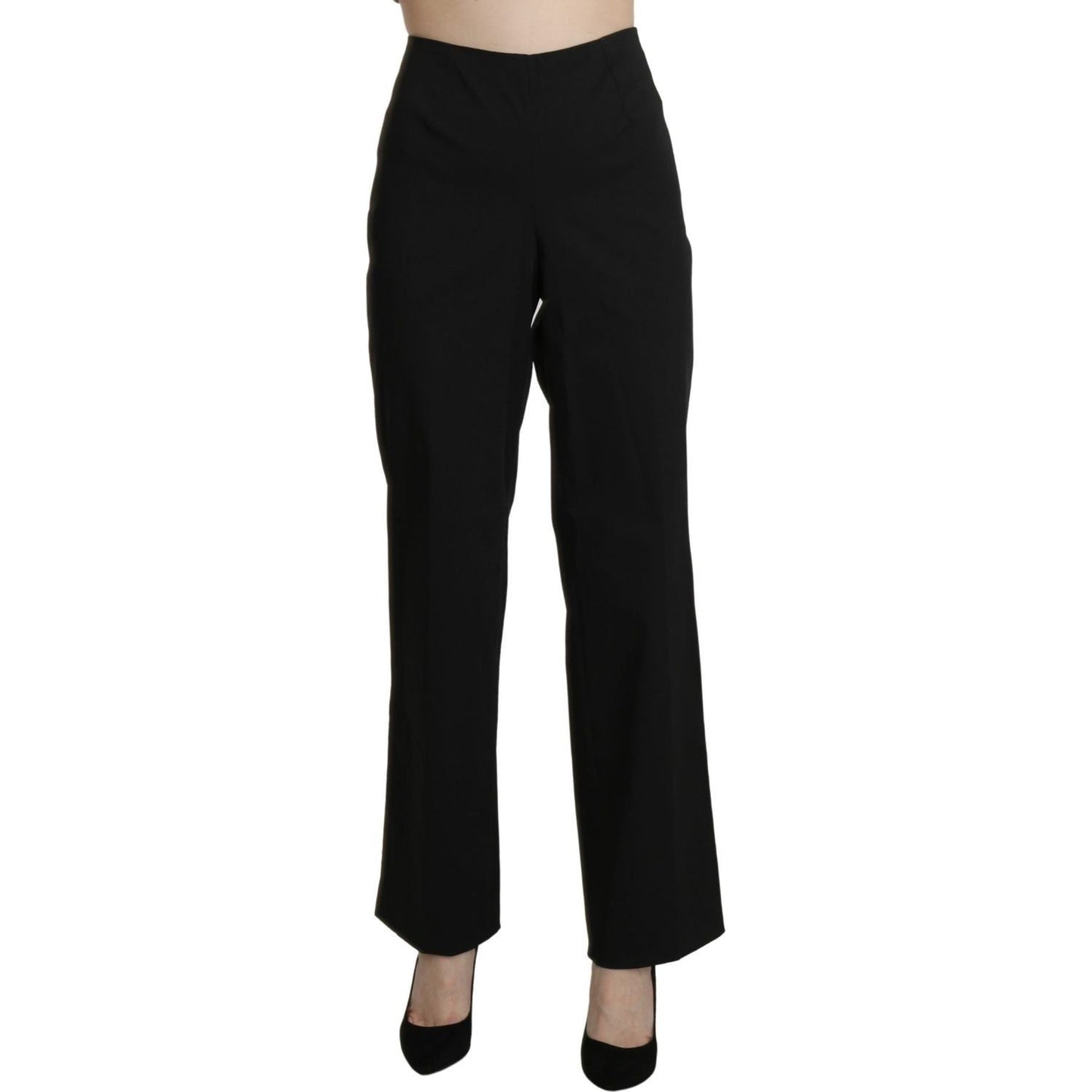 BENCIVENGA Black High Waist Straight Dress Trouser Pants BENCIVENGA
