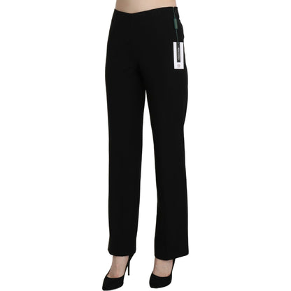 BENCIVENGA Black High Waist Straight Formal Dress Trouser BENCIVENGA