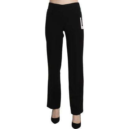BENCIVENGA Black High Waist Straight Formal Dress Trouser BENCIVENGA
