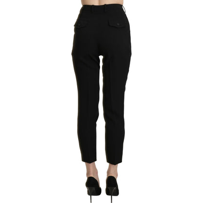 BENCIVENGA Black High Waist Skinny Cropped Dress Trouser Pant BENCIVENGA