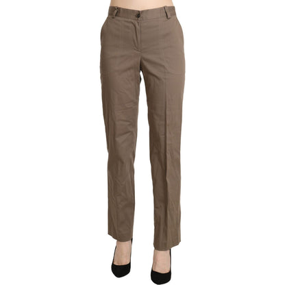 BENCIVENGA Brown High Waist Straight Dress Trouser Pants BENCIVENGA