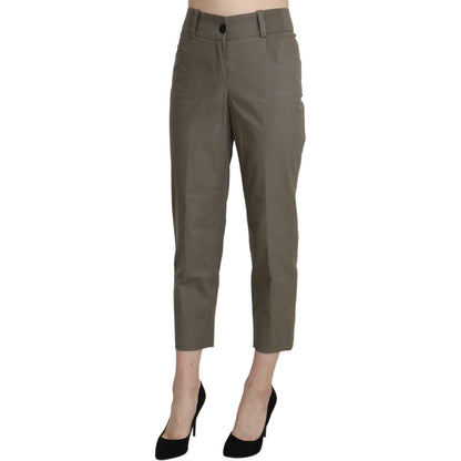 BENCIVENGA Gray High Waist Cropped Dress Trouser Pants BENCIVENGA