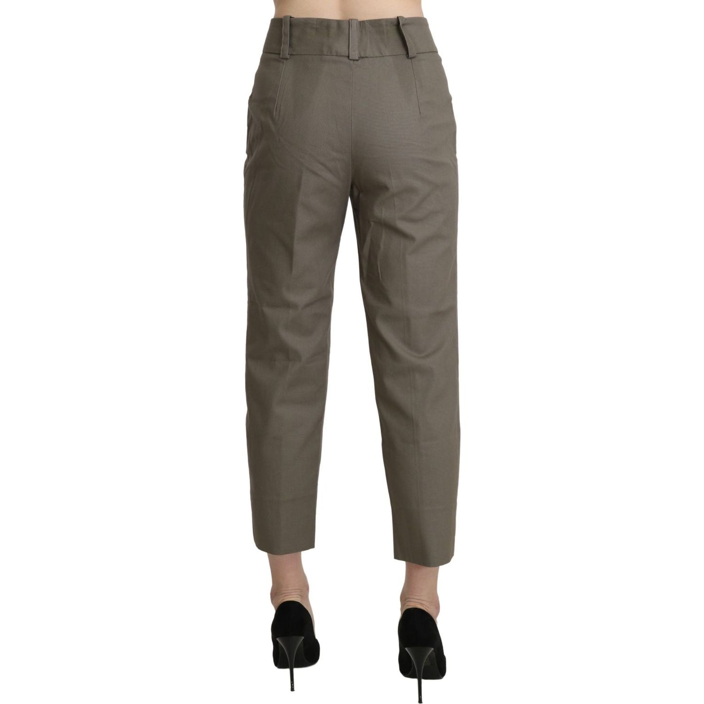 BENCIVENGA Gray High Waist Cropped Dress Trouser Pants BENCIVENGA