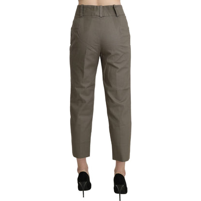 BENCIVENGA Gray High Waist Cropped Dress Trouser Pants BENCIVENGA