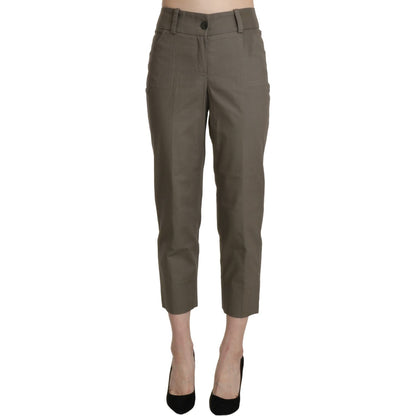 BENCIVENGA Gray High Waist Cropped Dress Trouser Pants BENCIVENGA