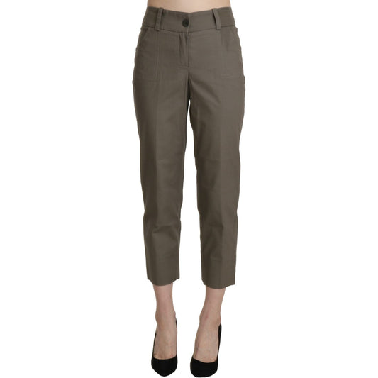 BENCIVENGA Gray High Waist Cropped Dress Trouser Pants BENCIVENGA