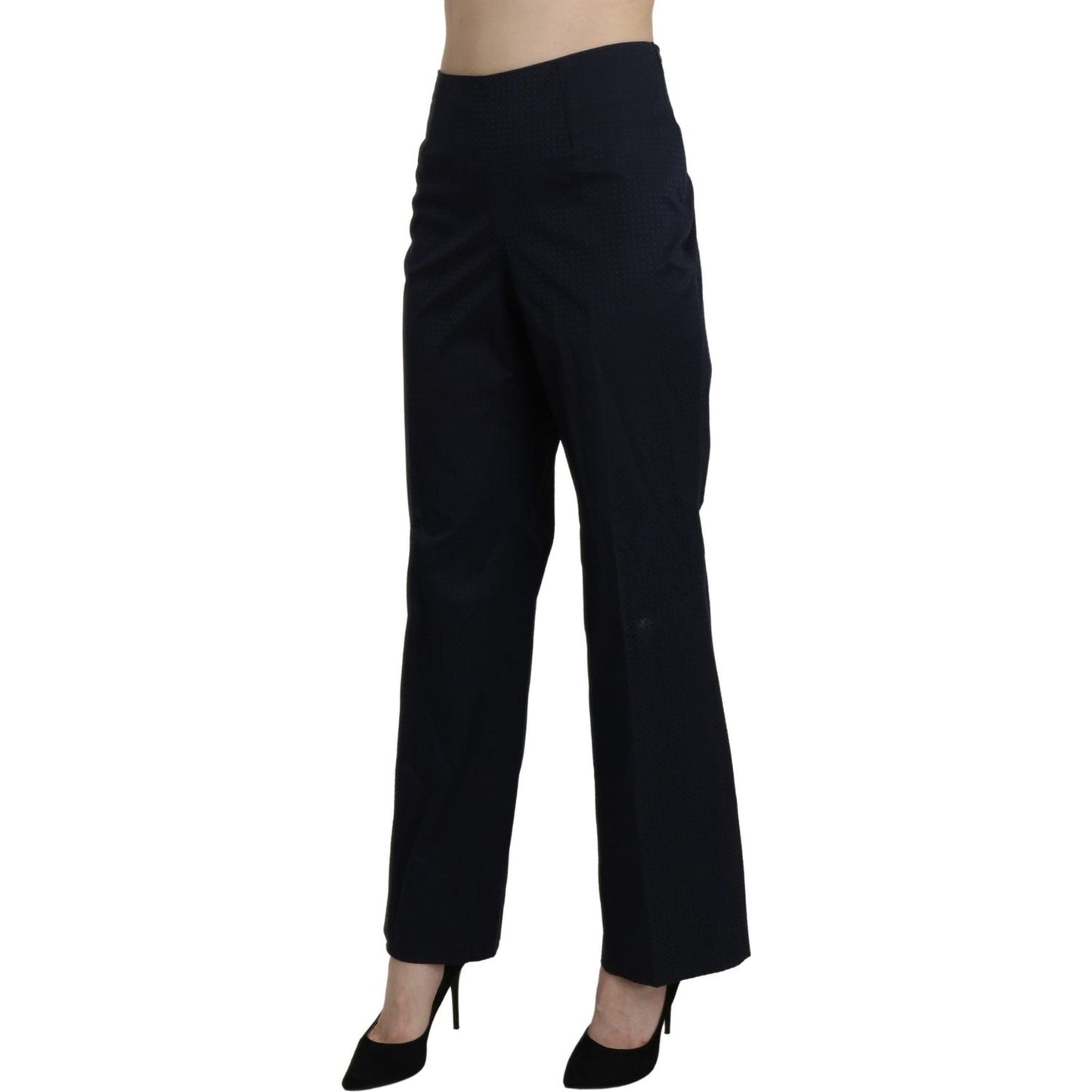 BENCIVENGA Navy Blue High Waist Straight Dress Trouser Pants BENCIVENGA