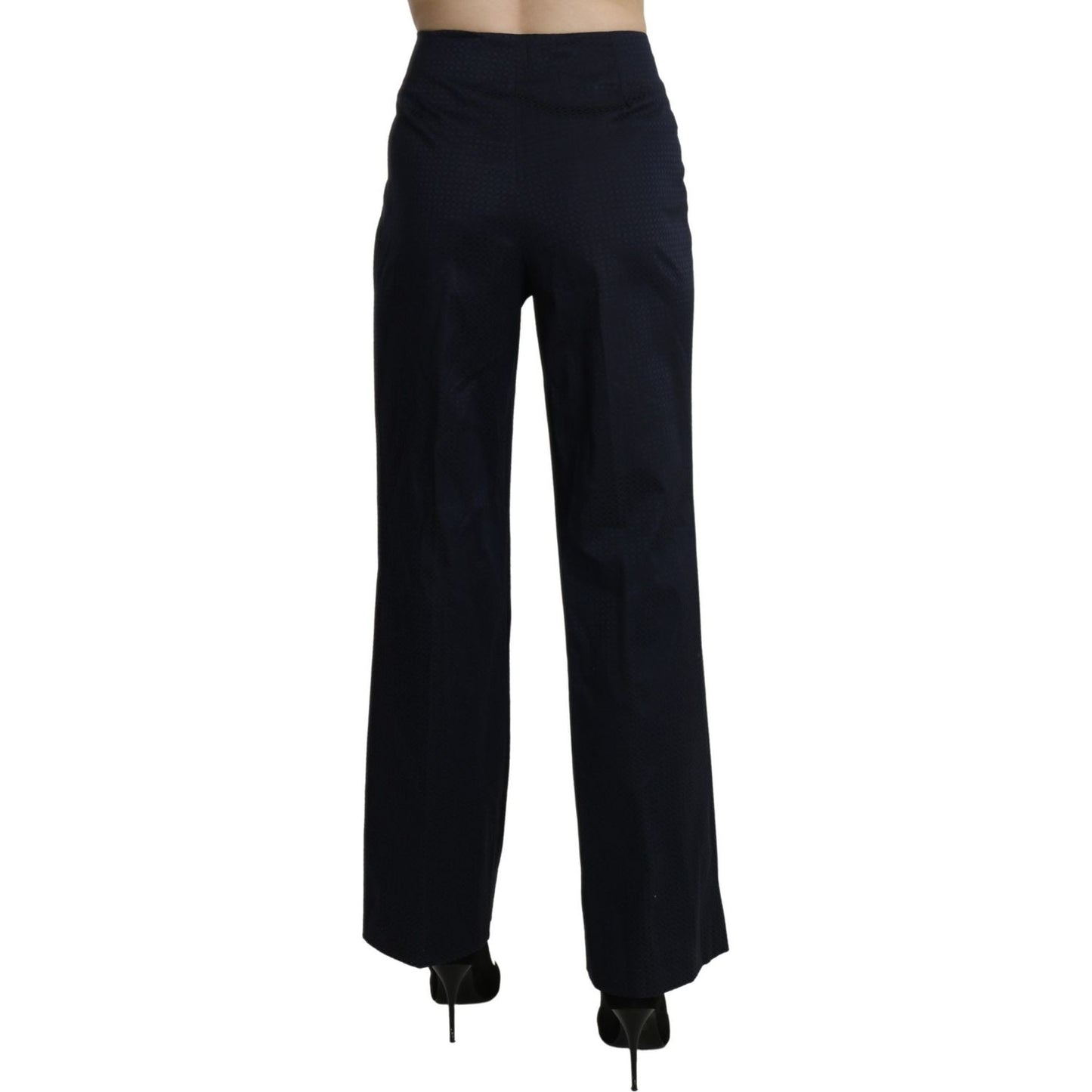 BENCIVENGA Navy Blue High Waist Straight Dress Trouser Pants BENCIVENGA