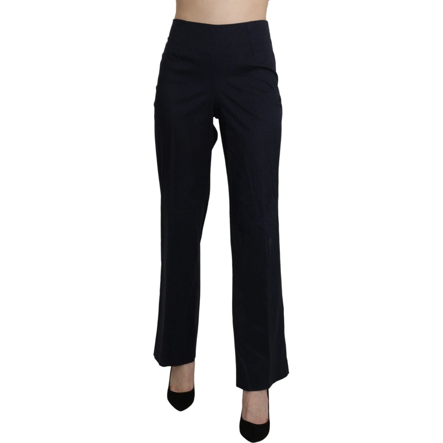 BENCIVENGA Navy Blue High Waist Straight Dress Trouser Pants BENCIVENGA