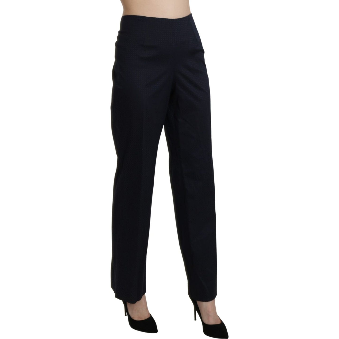 BENCIVENGA Navy Blue High Waist Straight Dress Trouser Pants BENCIVENGA