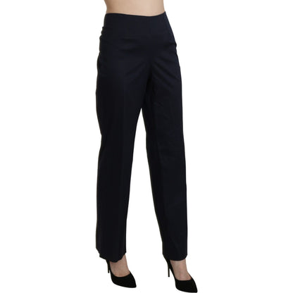 BENCIVENGA Navy Blue High Waist Straight Dress Trouser Pants BENCIVENGA
