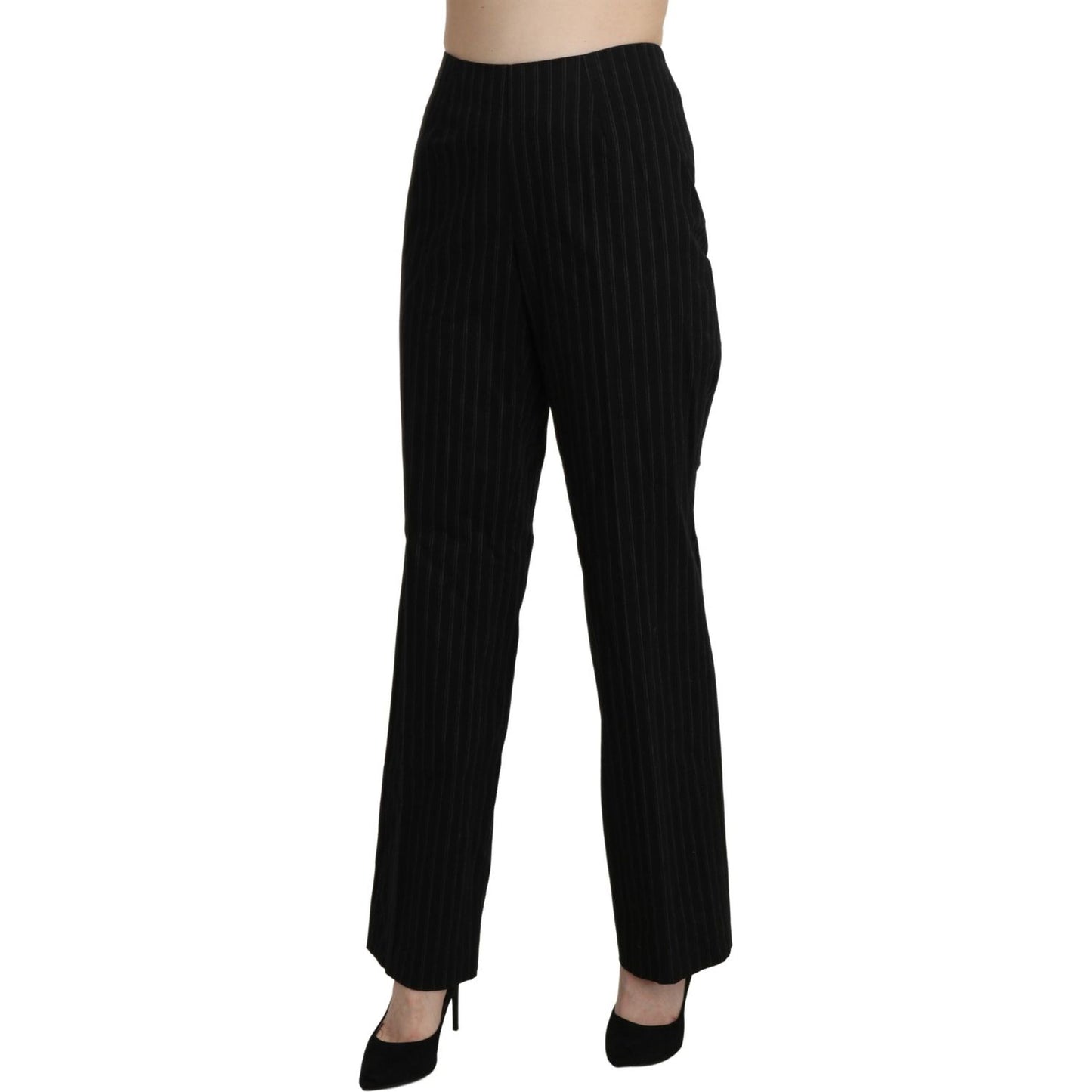 BENCIVENGA Black High Waist Straight Dress Trouser Pants BENCIVENGA