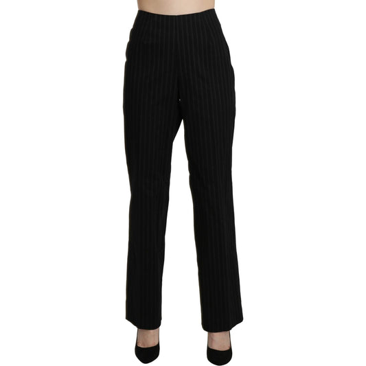 BENCIVENGA Black High Waist Straight Dress Trouser Pants BENCIVENGA