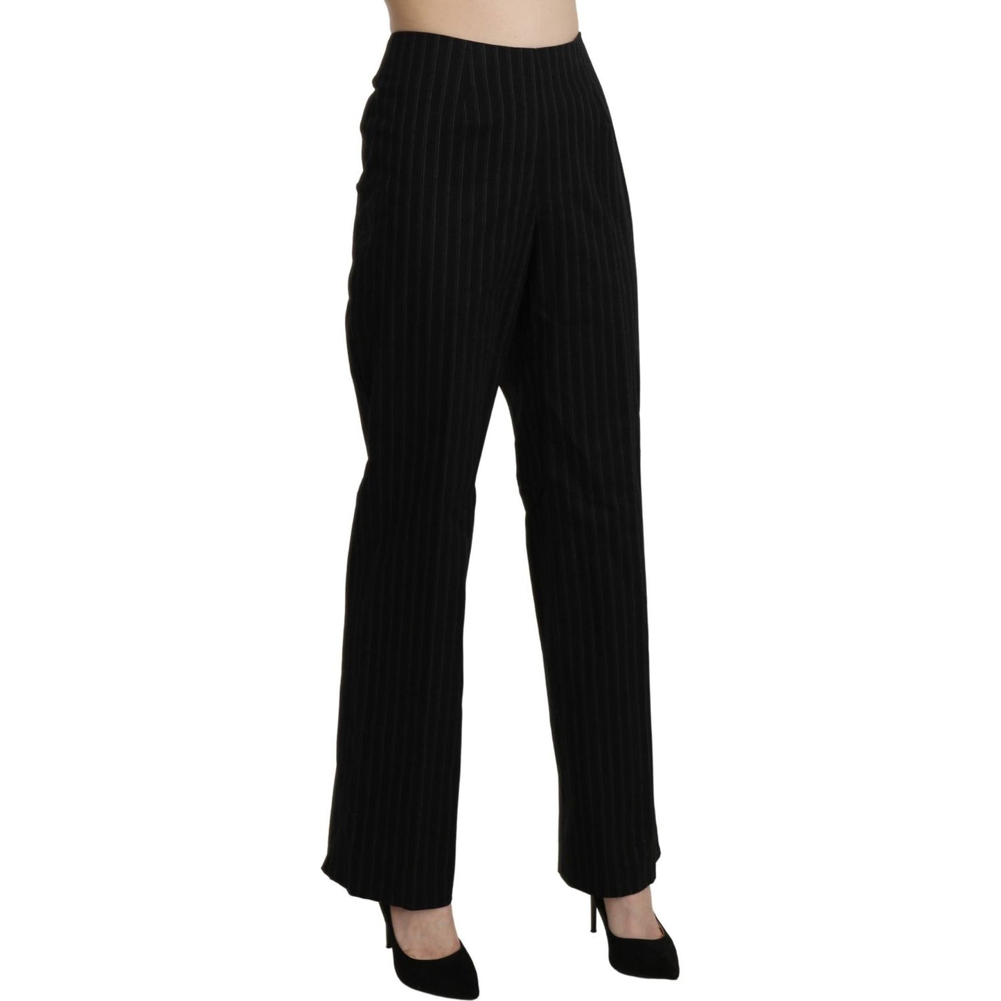 BENCIVENGA Black High Waist Straight Dress Trouser Pants BENCIVENGA