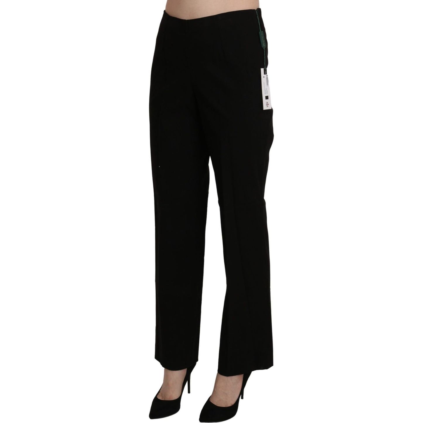 BENCIVENGA Black High Waist Straight Dress Trouser Pant BENCIVENGA