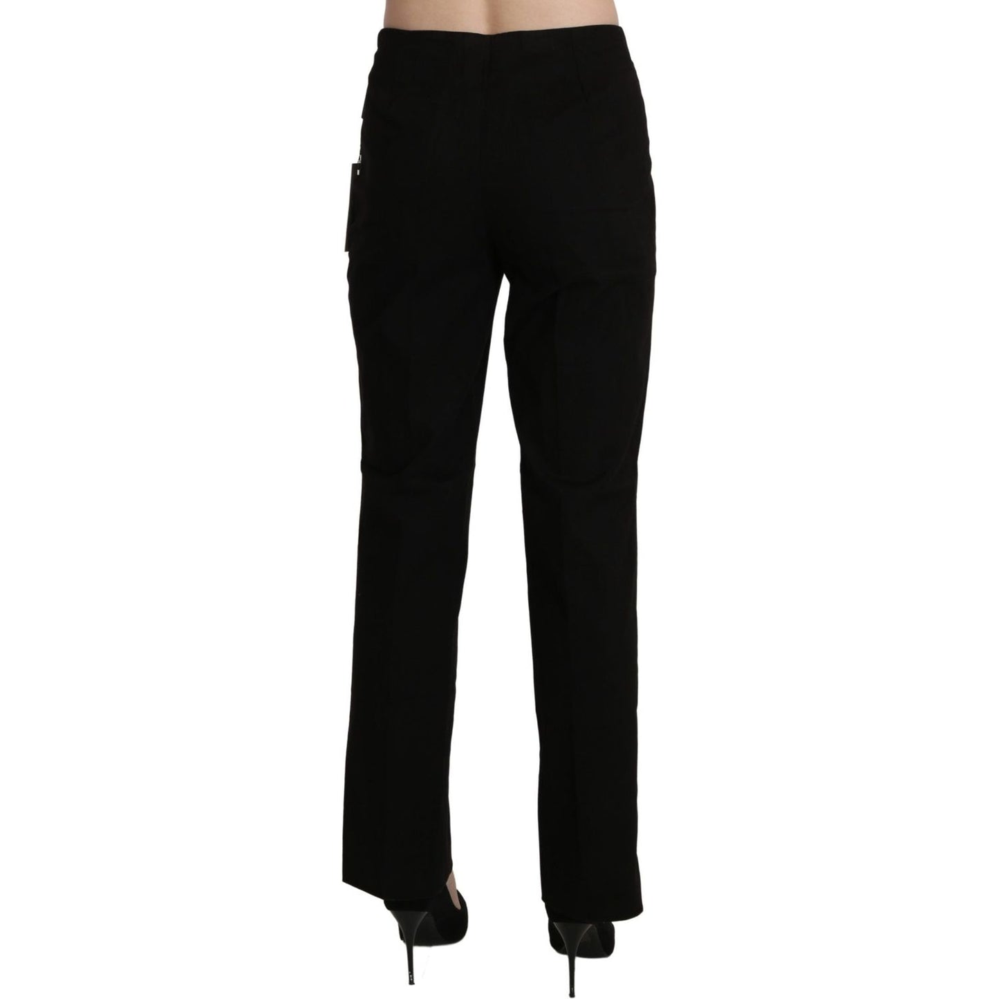 BENCIVENGA Black High Waist Straight Dress Trouser Pant BENCIVENGA