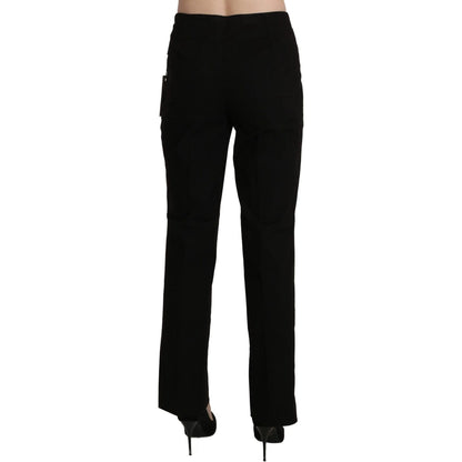BENCIVENGA Black High Waist Straight Dress Trouser Pant BENCIVENGA