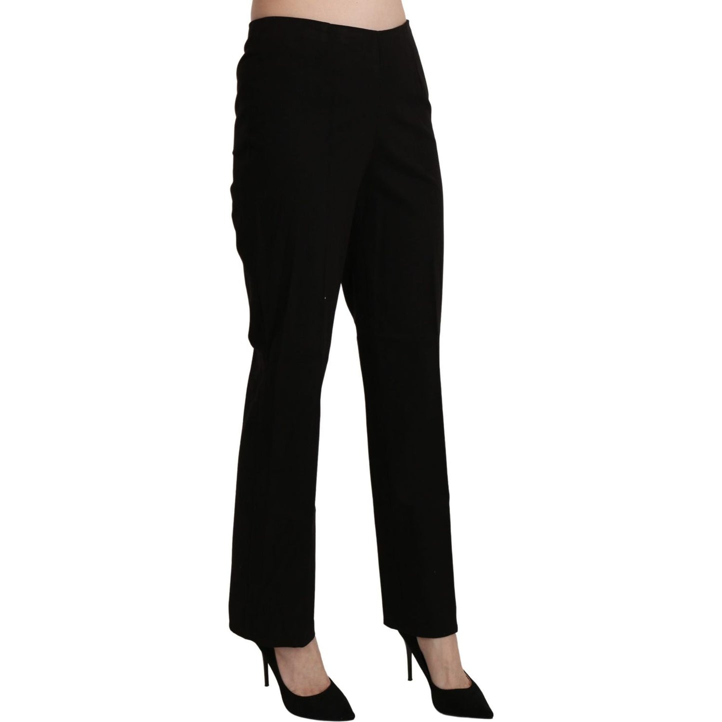 BENCIVENGA Black High Waist Straight Dress Trouser Pant BENCIVENGA