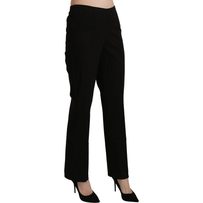 BENCIVENGA Black High Waist Straight Dress Trouser Pant BENCIVENGA