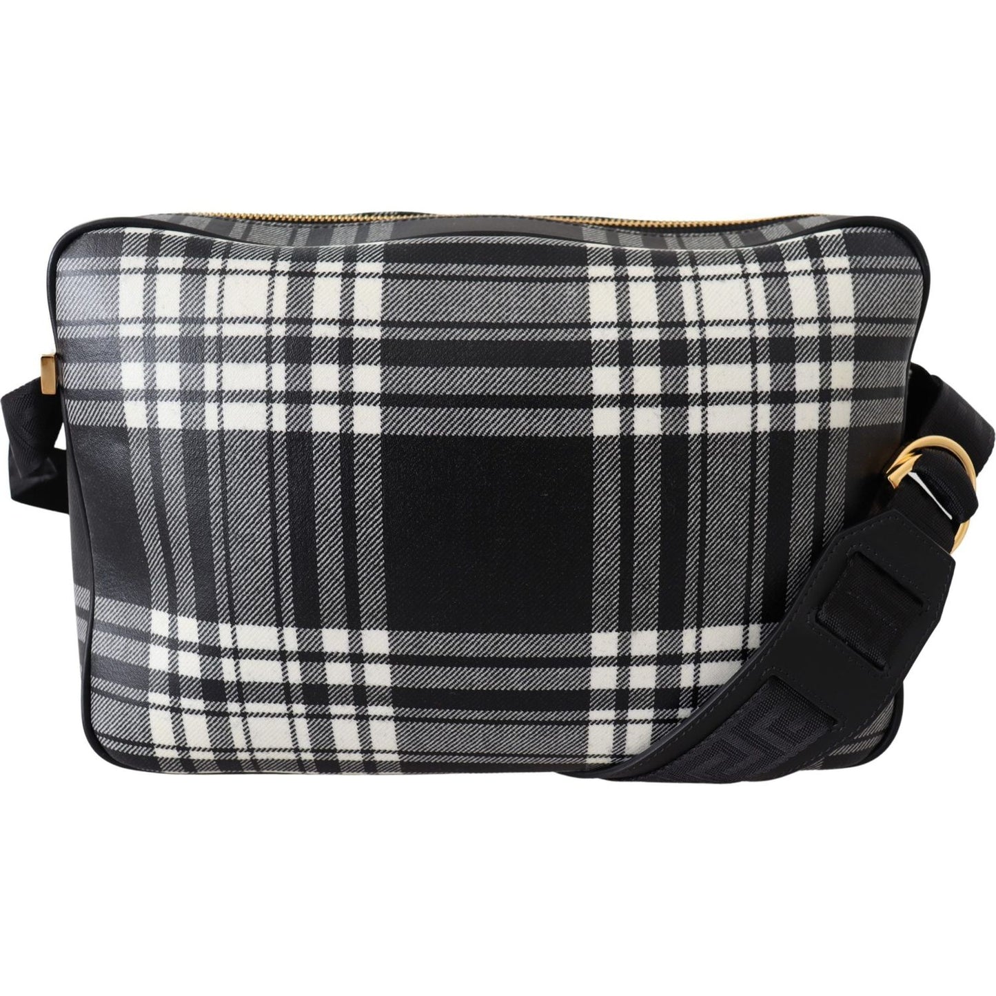 Versace Grey Fabric & Leather Crossbody Bag Versace