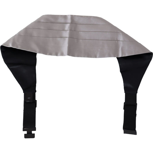 Dolce & Gabbana Gray Men Waist Belt 100% Silk Cummerbund 1728,67345645728,Accessories,Belts - Accessories,Cummerbund - Men - Accessories,Dolce & Gabbana,Gray,High-Waist Belts - Belts - Accessories,IT44 | XS,Material: 100% Silk,Men,Men - Accessories,New wi