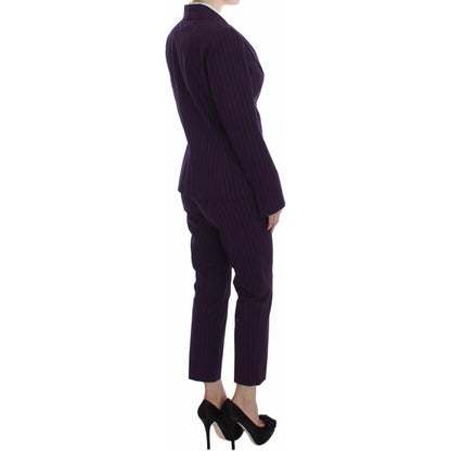 BENCIVENGA Purple Striped Stretch Coat Blazer Pants Suit BENCIVENGA