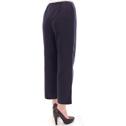Andrea Incontri Blue Cropped Cotton Pants