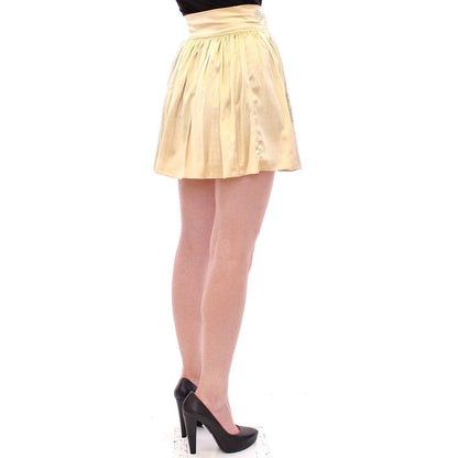 Andrea Incontri Beige Floral Embroidery Mini Skirt Andrea Incontri