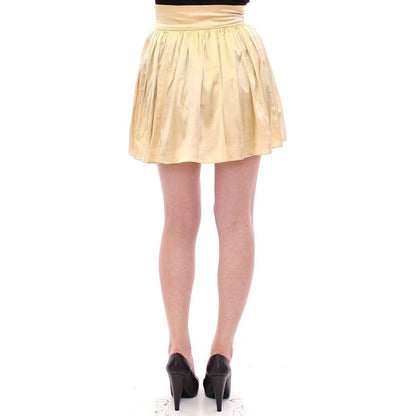 Andrea Incontri Beige Floral Embroidery Mini Skirt Andrea Incontri