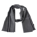 Missoni Gray Stripes Pattern 100% Wool Unisex Neck Wrap Scarf MS1951BG